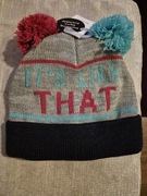 Czapka akrylowa szara dziewczęca napisem M/L Reserved 