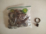 Kółka metalowe do karnisza z żabkami 30 mm. - 48 szt.