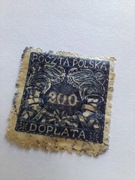 Znaczki II RP 200 marek dopłata rogi obfitości