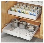 2x Wysuwana Szuflada Cargo Z Półkami Do Przechowywania Biała Rozszerzana