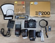 Nikon D7200 + 3 Obiektywy (50mm, 18-105, Rybie Oko) + Lampa SB-600 | MEGA