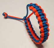 Bransoletka Survivalowa COBRA z linki spadochronowej, 2-kolorowa
