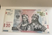 Banknot 20 zł - 2016  20 zł Chrzest Polski z folderem emisyjnym