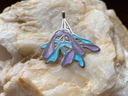 Stary Wisiorek Norman Grant Szkocja Srebro 925 Emalia Vintage