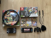 Nintendo Switch Edycja Smash Bros + 3 Gry + Ring Fit + Karta Pamięci 256GB