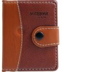 Elegancki notes ze skóry ekologicznej z długopisem– 8x10,5 cm