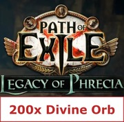 200x Divine Orb Path of Exile PoE Legacy of Phrecia 2.0 Event