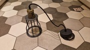 Wisząca lampa loftowa "czarna klatka na słowika"