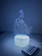 lampka LED 3D księżniczka dla dzieci
