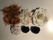 Kwiaty do włosów - 6 sztuk