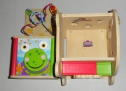 DREWNIANA KOSTKA EDUKACYJNA Play tive duża 3 elementy