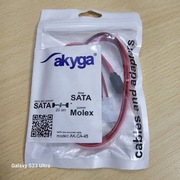 Kabel Akyga AK-CA-45 ( SATA Slimline 7 - Molex 4Pin) Nowy 20cm męski żeński