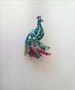 Broszka nowa cyrkonie ptak ptaszek niebieski 