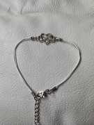 Nowa bransoletka biało srebrna miłość nieskończona