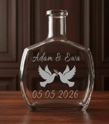 Elegancka Karafka z Drewnianym Korkiem TWÓJ GRAWER – Wyjątkowy Prezent