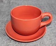 Duże ceramiczny kubek z podstawką