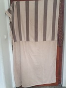 pled kotara zasłona wiatrołap 140*226 tapicer beż pasy brąz nubuk alcantara