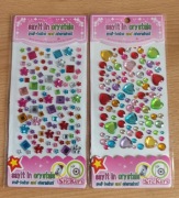 2X ZESTAW NAKLEJEK DO DEKOROWANIA PRZEDMIOTÓW CEKINY KOLOROWE OZDOBY