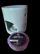 Ceramiczny kominek na olejki zapachowe wosk aromaterapia + wosk lawenda