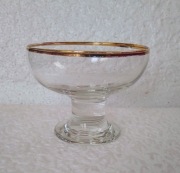 Kielich, patera szklana, np. na cukierki, PRL