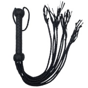 Flogger ze skóry naturalnej - 9 warkoczy z trochę twardszej skóry