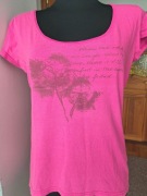 Różowa bluzka t-shirt rozmiar L bawełna