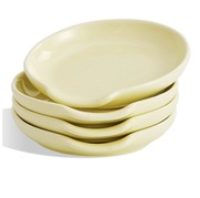 Zestaw 2 Ceramicznych Podstawek Pod Łyżki Kremowe Masełkowe