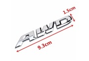 Naklejka Emblemat Znaczek Logo AWD 4x4 93mm x 15mm klapa metal błotnik