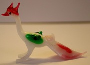 Szklany PTAK 3 ze szkła w stylu MURANO-ręcznie wykonany.