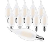 10 sztuk ProCrus Ściemnialna Żarówka Świeca C35 E14 4W LED Mat, 2700K