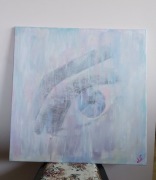 Obraz akryl na płótnie 80x80 oko abstrakcja 