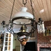 Lampa żyrandol jugend majolika