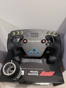 Sprzedam zestaw Fanatec pedals+LoadCell+F1 Esports V2 Wheel+QR1 Metal+Płyty