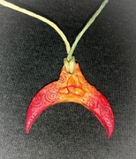 Wisiorek lunula DIY pogańskie kolorowe