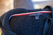 Tommy Hilfiger Bluza Polarowa Teddy Sherpa M Czarna Kaptur Długa Ciepła
