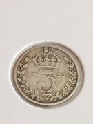 Wielka Brytania 3 pence-3 pensy 1913