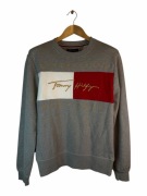 Bluza tommy Hilfiger szara duże Logo M