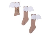 BEŻOWE PODKOLANÓWKI DZIECIĘCE ANIOŁEK MAMA'S FEET 4-6 LAT