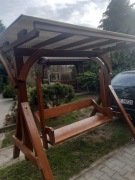 Huśtawka ogrodowa z drewna dębowego