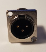 Wtyk XLR 3P na panel męskie złocone