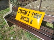 Tablica emaliowana wypukła DUŻA transformator UNIKAT PRL gruba stal