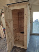 Toaleta drewniana WC wychodek drewniany szalet kibel ubikacja