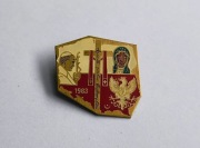 Wpinka Odznaka Polska 1983 Jan Paweł II - Metalowa, projekt K. Smoderek