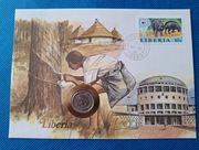 Koperta numizmatyczna Liberia 5 centów 1977 r