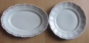 PATERA- PÓŁMISEK KAROLINA kpl- 2szt 1957r żadka patera deseń kwiatowy