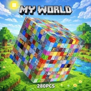 Klocki magnetyczne typu Minecraft 280szt klocków