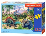 puzzle 120 el.Dinozaury przy wulkanach Castorland B-13234 + Gratis