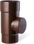 Czyszczak REWIZJA rury spustowej rynny 90 mm brązowy RAL 8017