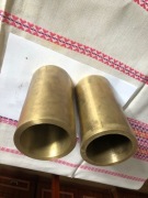 Tuleje mosiężne  166 x 90 x 72 mm , 2 szt . cena 1 szt. 250 zł