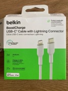 Kabel belkin biały 2m USB-C - Apple Lightning 